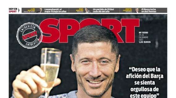 PORTADA | Sport entrevista a Lewandowski: "Feliz Navidad culé"