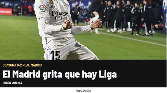 MARCA : "El Madrid grita que hay liga"