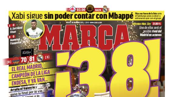Marca destaca en portada la Liga del Real Madrid de baloncesto