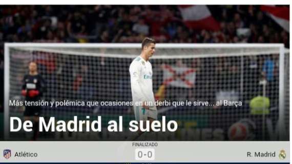 Marca destaca el batacazo blanco: "De Madrid al suelo"