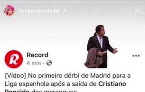 ¡Katia Aveiro la lía! Celebró por error cánticos a favor de Cristiano en el derbi