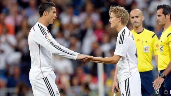 Odegaard debutó con el Madrid frente al Getafe