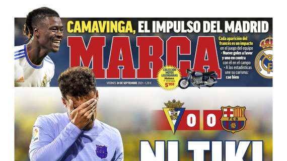 PORTADA | Marca: "Camavinga, el impulso del Madrid"