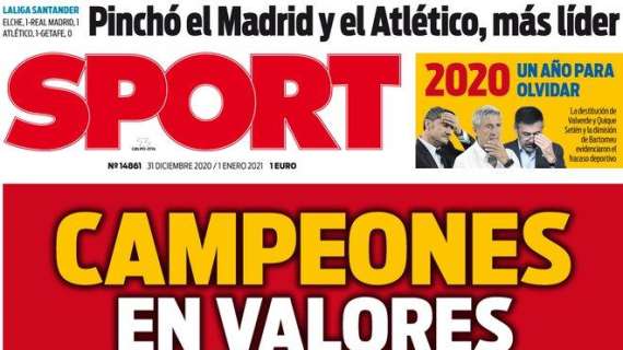 PORTADA - Sport: “Campeones en valores"