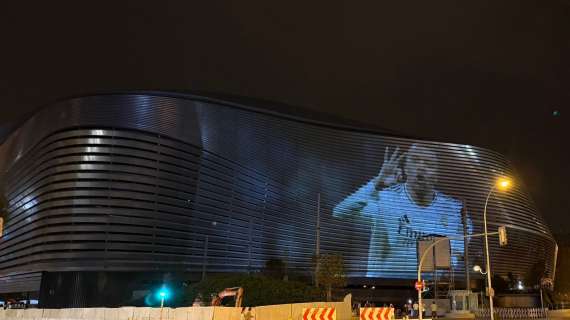 El Santiago Bernabéu avanza con su espectacular iluminación exterior
