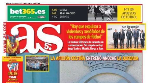 PORTADA - AS abre con Ramos: "Queremos las semis, toca remontada"