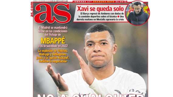 PORTADA | AS sale con Mbappé: "No a cualquier precio"