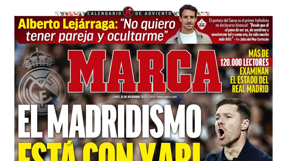 "El madridismo está con Xabi" destaca Marca en su portada