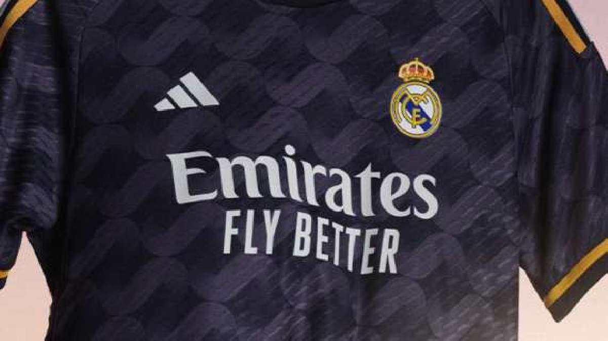 Camiseta adidas 2a Real Madrid Bellingham niño 2023 2024 azul marino