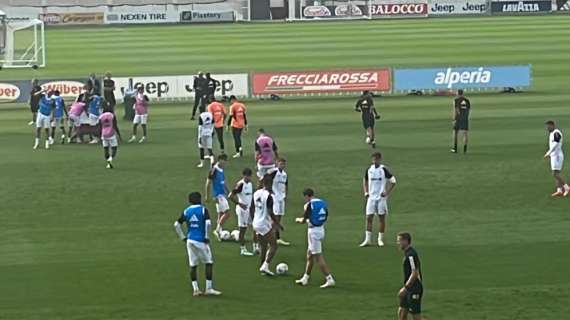 Mattinata di allenamento per la Juventus, lavoro congiunto con l'Under 20