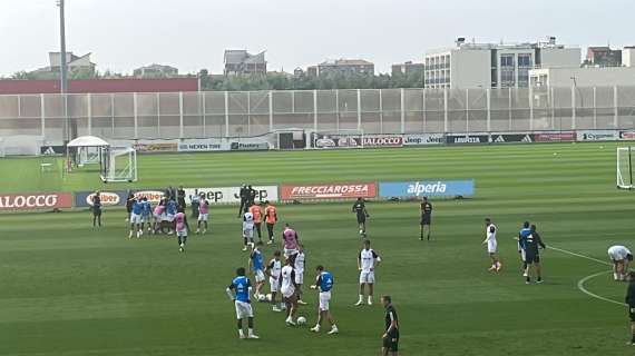 Allenamento terminato alla Continassa, la squadra ha lavorato sulla forza