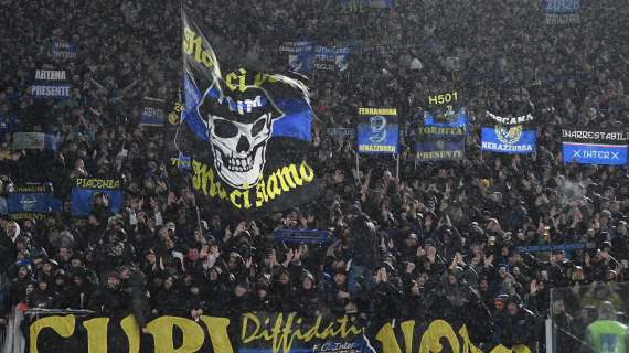 Inter, la Curva Nord protesta dopo i divieti imposti per gli incidenti contro la Juve