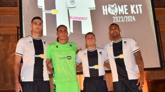 Udinese: lanciata nuova maglia, bianca con banda nera centrale