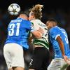 Champions League, Napoli-Sporting 2-1: la doppietta di Hojlund fa sorridere Conte