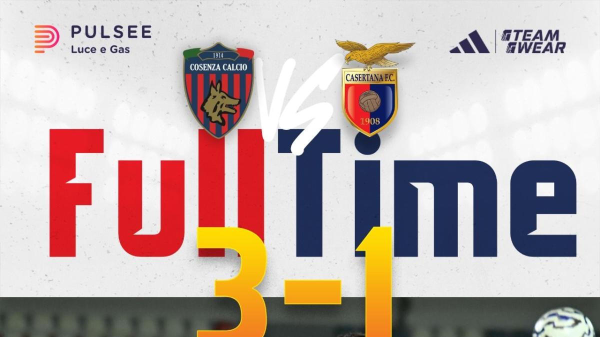 Cosenza-Casertana 3-1: rimonta per i rossoblù