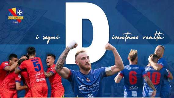 Il Costa d'Amalfi è in Serie D, biancazzurri promossi