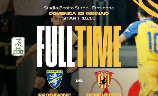 Benevento, ancora  sconfitto : vittoria di rigore del Frosinone