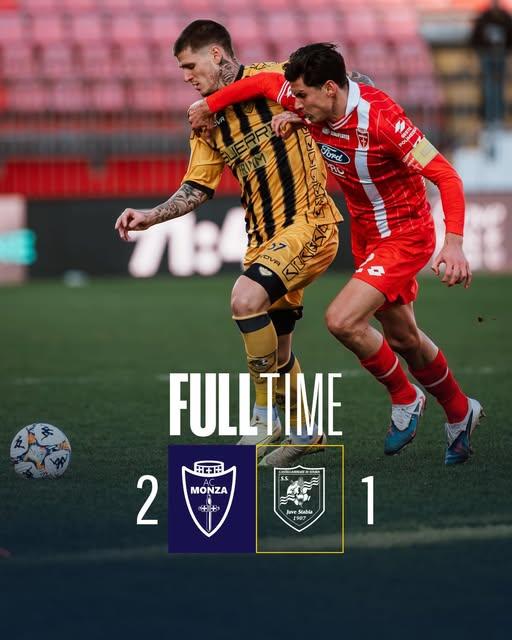 Monza-Juve Stabia 2-1: gialloblù sconfitti dopo nove turni positivi
