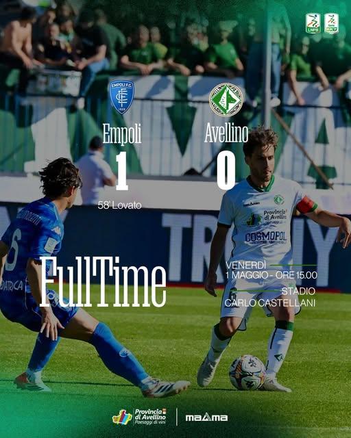 Sconfitta Avellino : l’Empoli vince 1-0 con Lovato