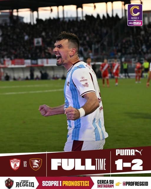 Team Altamura-Salernitana 1-2: i granata vincono in rimonta 
