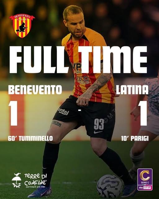 BENEVENTO-LATINA 1-1:Strega bloccata in casa