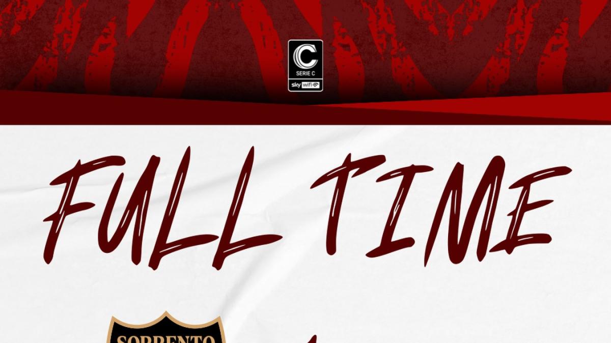 Il Sorrento perde il derby contro la Casertana e precipita in classifica