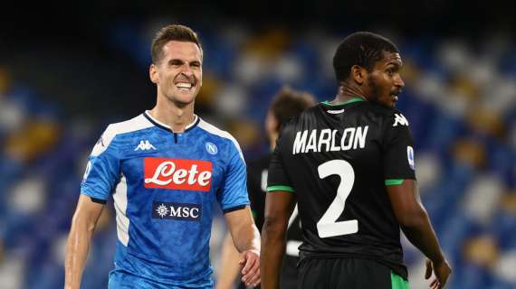 Napoli-Sassuolo 2-0: decidono Hysaj e Allan