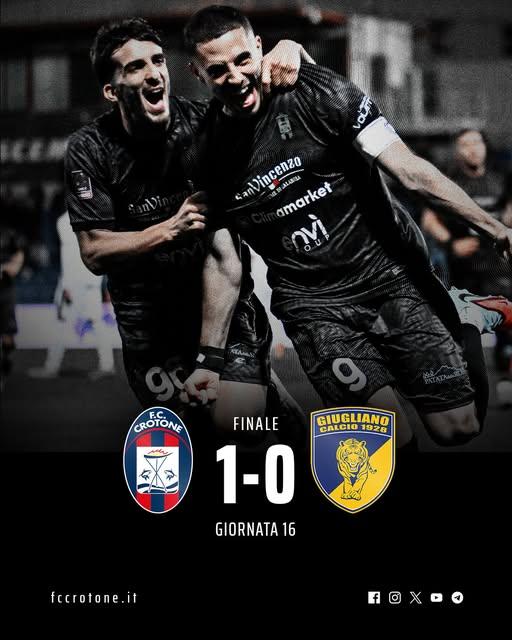 Il Crotone torna alla vittoria in campionato: Gomez stende il Giugliano