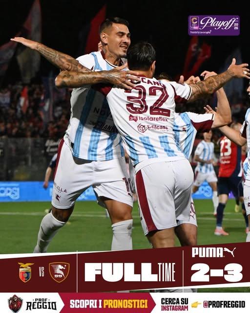 Casertana-Salernitana 2-3, al Pinto passano i granata