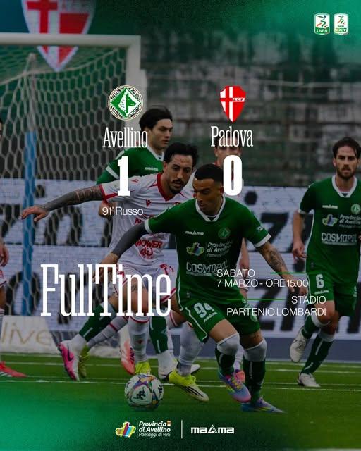 Avellino-Padova, gioia allo scadere