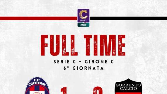 Crotone perde in casa, sconfitto 1-2 in rimonta dal Sorrento