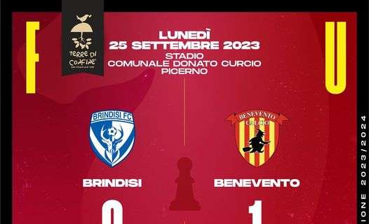 Brindisi - Benevento 0-1: ci pensa  Ferrante