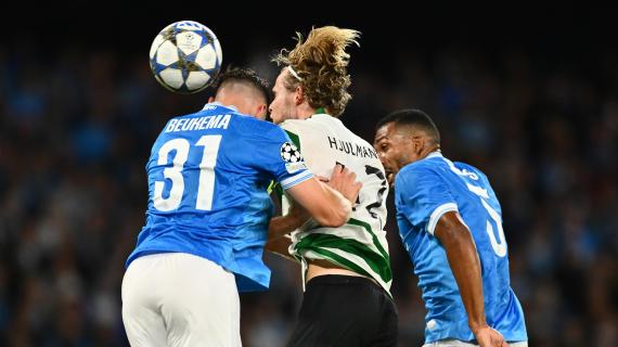 Champions League, Napoli-Sporting 2-1: la doppietta di Hojlund fa sorridere Conte