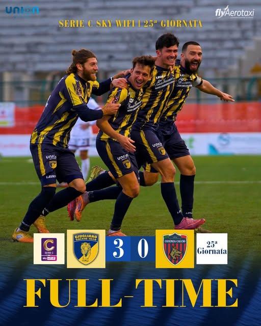 Giugliano-Cosenza: 3 -0 Figuraccia per i rossoblu 