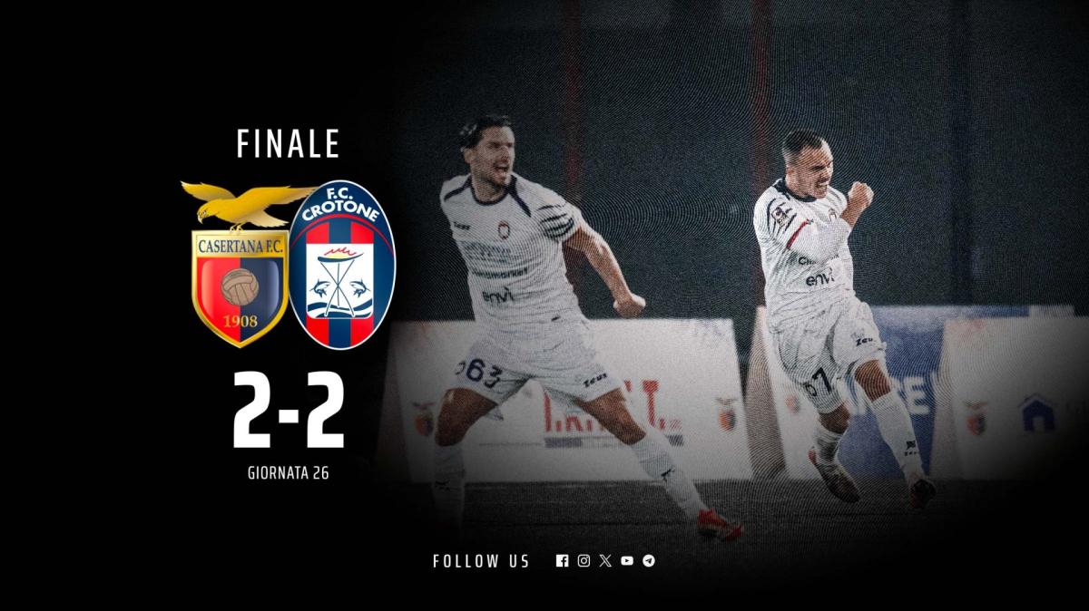 La Casertana spreca e si fa riagguantare dal Crotone 