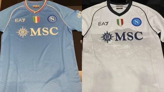 Napoli, svelate le nuove maglie da gioco con lo scudetto sul petto