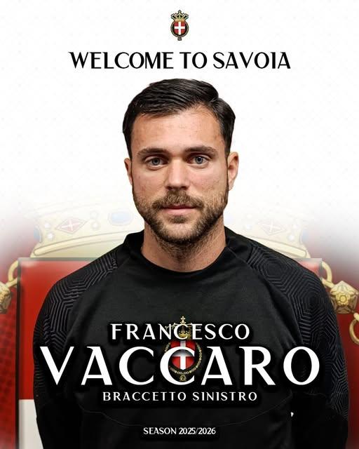 UFFICIALE-Savoia, ecco il difensore  Francesco Vaccaro