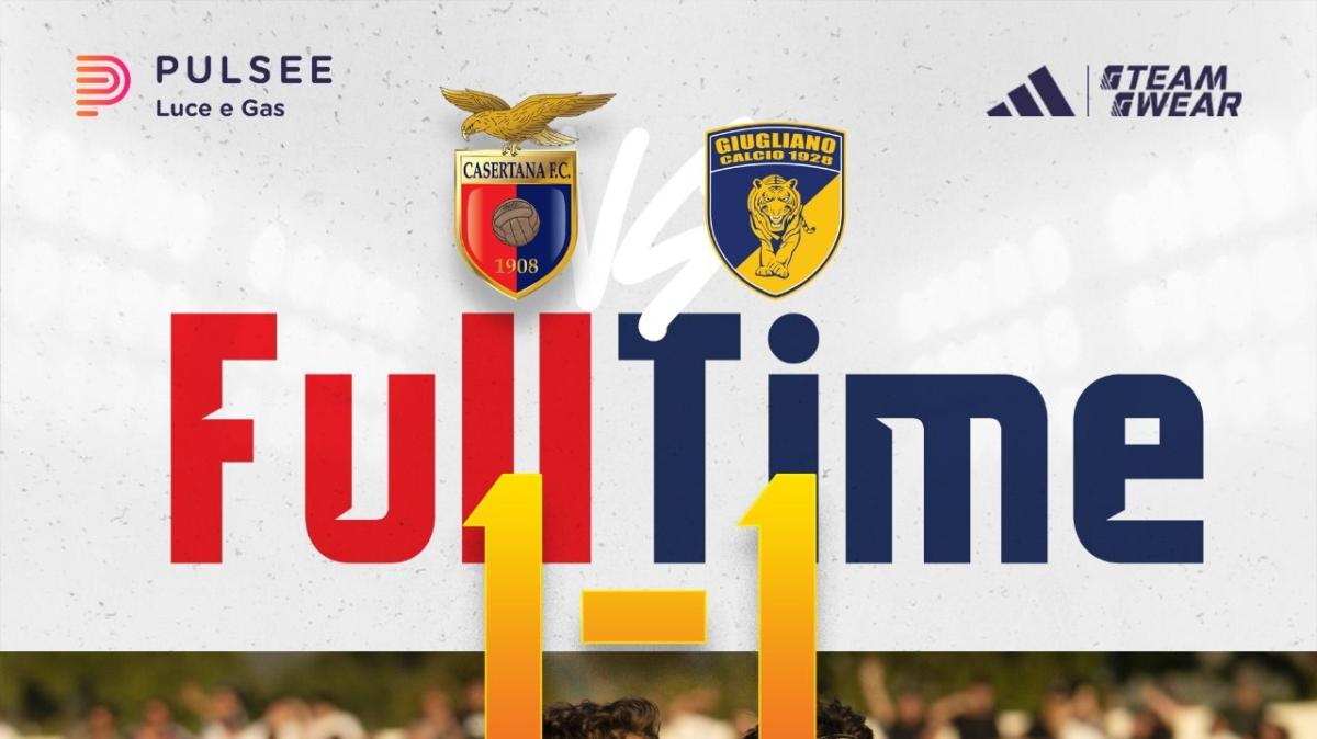 Casertana-Giugliano 1-1: pari e salvezza per i gialloblù