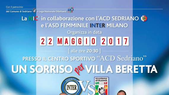 Sedriano (MI) 22 maggio 2017: NIC Nazionale Italiana Comici contro ASD Femminile Inter