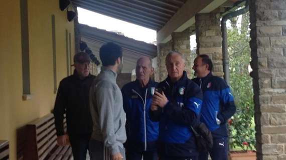 Pepito Rossi a Coverciano, colloquio con lo staff azzurro per un test di valutazione muscolare