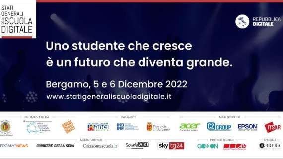 Stati generali della scuola digitale, 5-6 dicembre a Bergamo in presenza 