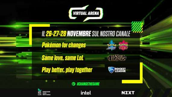 ProGaming, 26-27 e 28 novembre Virtual Arena con LoL,Pokemon e Rocket League