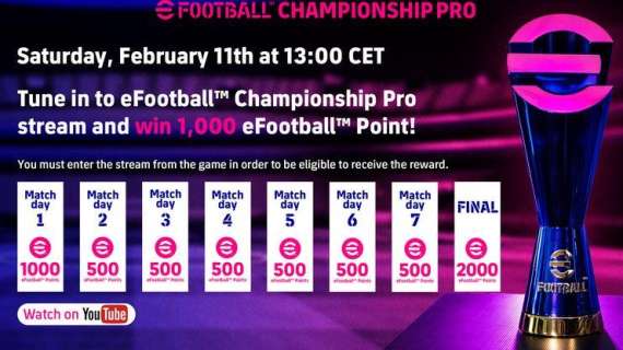 eFootball Championship Pro, anche gli spettatori avranno la possibilità di vincere premi individuali
