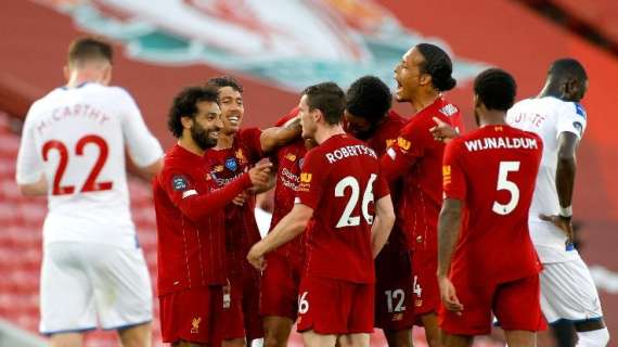 Liverpool-Crystal Palace 4-0, i reds possono diventare campioni domani senza giocare