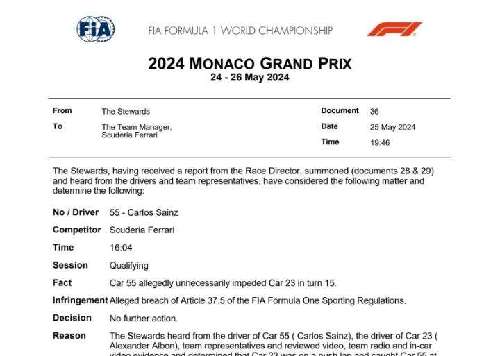 F1 | Ufficiale, era fatta la penalità per Sainz, Albon lo salva