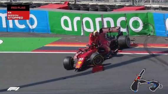 Formula 1 | FP3 Gp Olanda, Sainz a muro in curva 3: dinamica strana