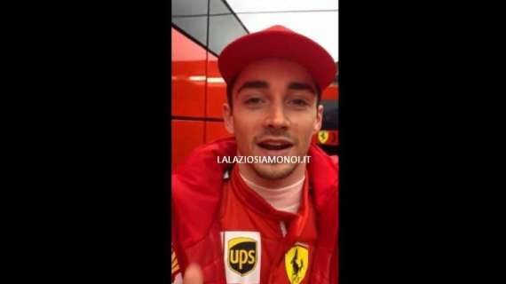 F1 - Serie A / Ferrari, Leclerc in video: "Forza Lazio" - VIDEO