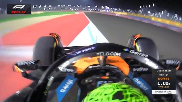 Norris teme danni: errore sul cordolo e McLaren instabile da telemetria