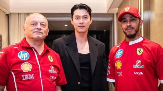 F1, Ferrari: Hamilton e Vasseur a Singapore con la star coreana Hyun Bin