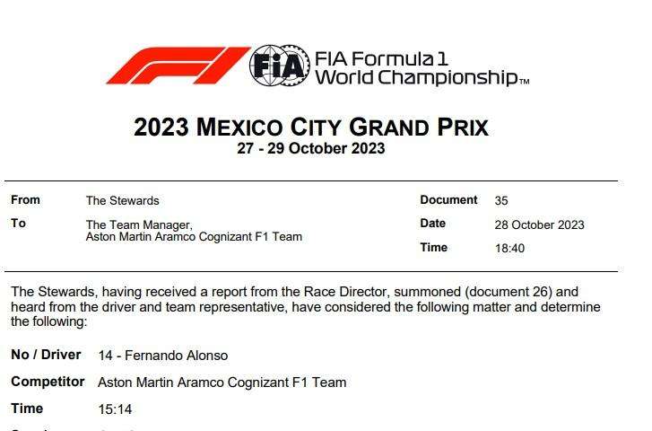 F1 | UFFICIALE - FIA, Alonso non sarà penalizzato in Messico